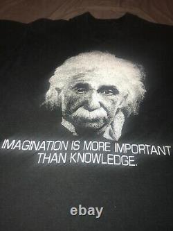 Vintage USA Sng Stch Einstein 80s IMAGINATION IS MORE IMPORTANT THAN KNOWLEDGE