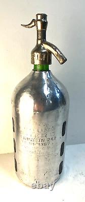 Vtg. A. EINSTEIN engraved green spritzer bottle lab bottle Award