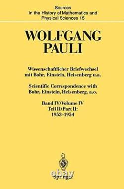 WISSENSCHAFTLICHER BRIEFWECHSEL MIT BOHR, EINSTEIN, By Wolfgang Pauli EXCELLENT