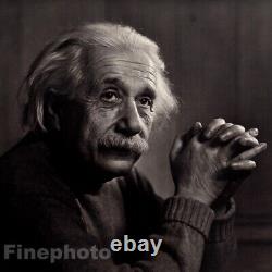 1948/83 Vintage ALBERT EINSTEIN Physicien des Sciences YOUSUF KARSH Photo en Duotone Art