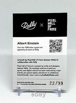 #22/99 Albert Einstein Rally Rd Road Pixel Hall Of Fame Card Keenan Wells Phof