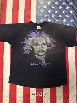 90 Andazia Einstein T-shirt Fabriqué En USA XL Tout Sur Imprimer E=mc2