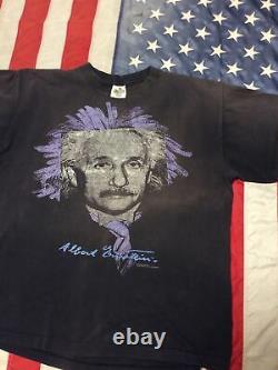 90 Andazia Einstein T-shirt Fabriqué En USA XL Tout Sur Imprimer E=mc2