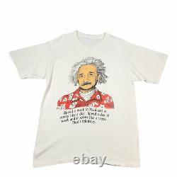 90s Vintage Albert Einstein C'est La Relativité Hommes T-shirt Grande Maille Simple