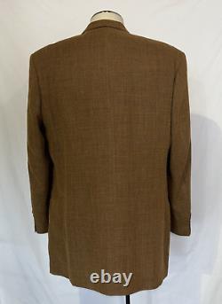 $950 HUGO BOSS Manteau de sport en laine mélangée brun roux pour homme Taille XL