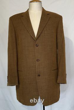 $950 HUGO BOSS Manteau de sport en laine mélangée brun roux pour homme Taille XL