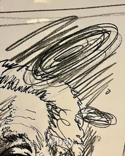 ALBERT EINSTEIN par l'artiste répertorié IGNACIO GOMEZ, portrait au crayon de fusain