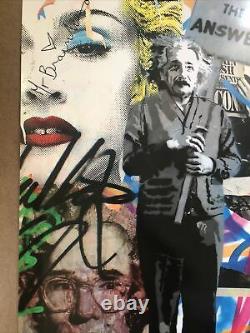 Affiche Originale De Litho M. Brainwash Love Est La Réponse Einstein Madonna Warhol