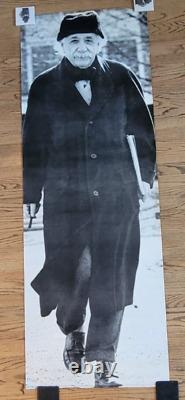 Affiche Vintage d'Albert Einstein Pin-up 1987 XL Taille Porte Chambre d'étudiant Headshop 74x26