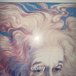 Affiche en nuage sur le travail sur papier de l'Albert Einstein Judaïsme 1986 22 haut 16.25 large