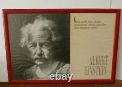 Affiche originale vintage d'Albert Einstein à l'Université hébraïque d'Israël Grandes Âmes