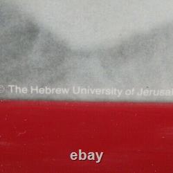 Affiche originale vintage d'Albert Einstein à l'Université hébraïque d'Israël Grandes Âmes