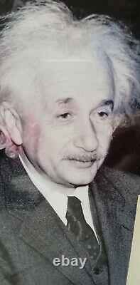 Albert Einstein Authentic Signé À La Main Autographe -framed