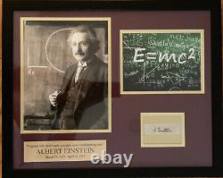 Albert Einstein Autograph Beautiful Framed