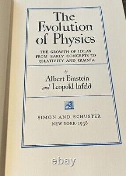 Albert Einstein & Infeld EVOLUTION OF PHYSICS 1938 Première édition 3e impression
