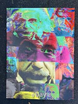 Albert Einstein Oeuvre Sur Toile De Murray Eisner, Signée, 61/100 Large