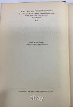Albert Einstein Philosophe-Scientifique édité par Paul Arthur Schilpp Première édition