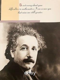 Albert Einstein, Rare Affiche De Porte Authentique 1988 XL 26 X 74