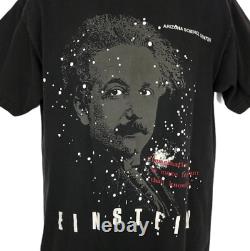 Albert Einstein T Shirt Vintage 90s Mega Imprimer Arizona Science Center L Noir