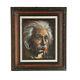 Albert Einstein Par Anthony Sidoni - Huile Sur Toile Signée 15 1/2 X13 1/2