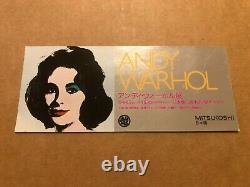Andy Warhol Edition Limitée Série De Cartes Postales Avec Billet Japon 1990 Rare