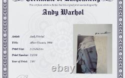 Andy Warhol, Lithographie originale signée à la main avec COA et évaluation de 3 500 $