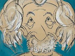 Caricature De Juan David Posada. 'albert Einstein'. Original Signé Par L'artiste