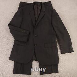Costume Hugo Boss Veste en laine noire Manteau de sport Pantalon Fabriqué aux États-Unis Einstein 44R 36x29