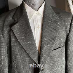 Costume Kappa marron à rayures fines Hugo Boss pour homme en laine mélangée, taille 42R.