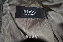 Costume trois boutons olive taupe à motif clouté Hugo Boss Einstein pour homme, taille 38R pantalon 30x29.