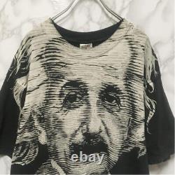 Curio American Vintage T-shirt Einstein Imprimés Grand Format 90s