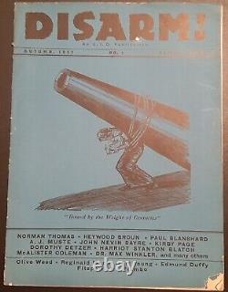 DISARM! Magazine Volume 1 Numéro 1 Automne 1931 Magazine Militaire Albert Einstein