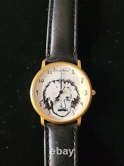 Fossil Albert Einstein Limited Edition Montres En Cuir D'or Li-1291 Besoins Batterie
