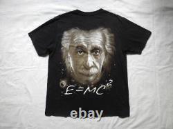 Grande Face Double Einstein Double Face Imprimé T-shirt L Black Great Man Person