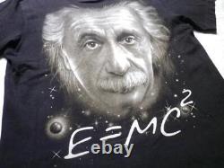 Grande Face Double Einstein Double Face Imprimé T-shirt L Black Great Man Person
