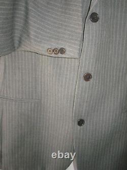Hugo Boss 110's Einstein / Sigma Light Gray Pinstripe Suit Homme Sz 43 37x30