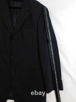 Hugo Boss Einstein Sigma Costume Veste Blazer Noir Taille De Manteau 108 (54) Laine D'agneau