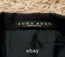 Hugo Boss Marine Bleu Hommes Einstein Sigma Laine Costume Coat Blazer Taille 38r USA
