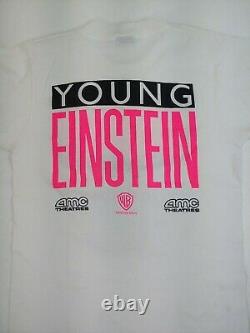 Jeune Einstein T-shirt Film Promo Vtg Rare Amc Théâtres Warner Bros Petit