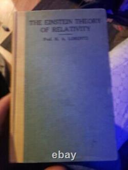 La théorie de la relativité d'EINSTEIN par le Professeur H. A. Lorentz Droits d'auteur 1920