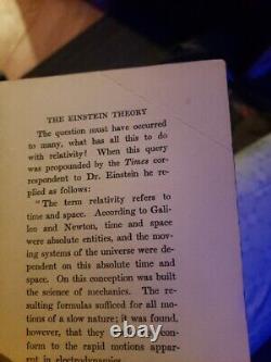 La théorie de la relativité d'EINSTEIN par le Professeur H. A. Lorentz Droits d'auteur 1920