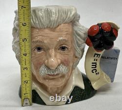 Le grand pichet de caractère de ROYAL DOULTON Albert Einstein D7023 1995, fabriqué à la main en Angleterre