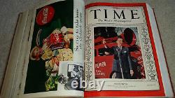 Le volume relié du Time Magazine d'avril à juin 1938 avec Albert Einstein et Reza Shah Pahlavi en couverture.