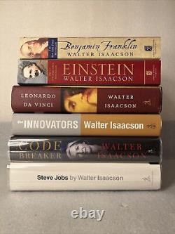 Lot 6 Walter Isaacson Da Vinci Einstein Jobs Benjamin Code Breaker Innovators <br/> 

=> Lot de 6 Walter Isaacson Da Vinci Einstein Jobs Benjamin Code Breaker Innovateurs
