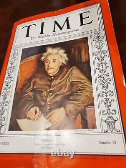 Magazine Time du 4 avril 1938 Vol 31 No. 14 Physicien Albert Einstein
