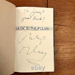Musique De Philip Glass Signé 1er Hcdj Classical Minimalist Einstein Exc Scarce