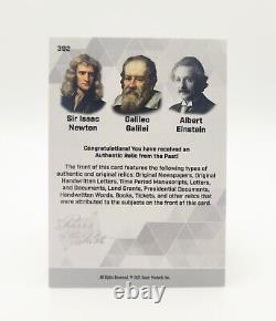 Newton Galilée Einstein Le Bar 2021 Morceaux du Passé Relique Écrite à la Main Découpée