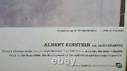 Original Vintage Poster Albert Einstein Feliks Topolski Great Ideas Western Man