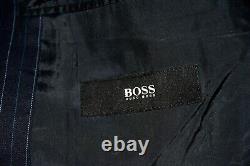 Patron par HUGO BOSS Einstein Sigma Rayé 100% Laine Veste Pantalon Taille 46