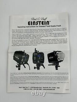 Paul C. Buff Einstein 640 WS Monolight Studio Flash Givré avec Étui 1482 Flashs